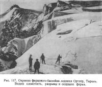 Рис. 117. Окраина фирнового бассейна ледника Ортлер, Тироль