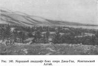Рис. 140. Моренный ландшафт близ озера Даин-Гол, Монгольский Алтай