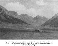 Рис. 146. Троговая долина реки Тургени на северном склоне Терскей-Алатау