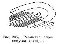 Рис. 205. Размытая опрокинутая складка