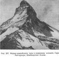 Рис. 207. Формы альпийского типа в умеренном климате