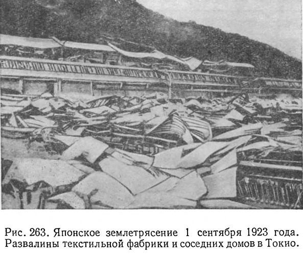 Рис. 263. Японское землетрясение 1 сентября 1923 года