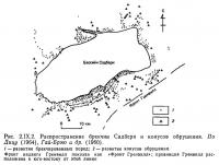 Рис. 2.IX.2. Распространение брекчии Садбери и конусов обрушения
