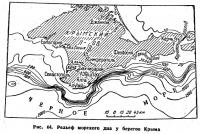 Рис. 64. Рельеф морского дна у берегов Крыма
