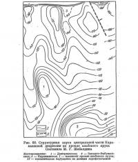 Рис. 68. Структурная карта центральной части Карамышской депрессии