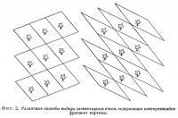 Фиг. 2. Различные способы выбора элементарных ячеек