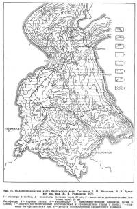 Рис. 15, Палеотектоническая карта барремского века