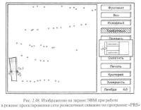 Рис. 2.48. Изображение на экране ЭВМ при работе в режиме проектирования