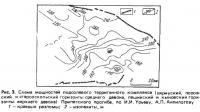 Рис. 3. Схема мощностей подсолевого терригенного комплекса