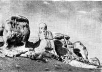 Рис. 30. Формы выветривания нуммулитовых известняков близ Бахчисарая