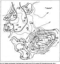 Рис. 3.34. Утреннее месторождение. Структурная карта по кровле пласта ТП14