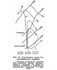 Рис. 42. Структурная карта Колокольцовского поднятия