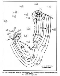 Рис. 4.23. Структурная карта по кровле пласта НП9 Новопортовского месторождения