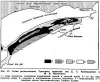 Рис. 57. Схема расположения Туакского поднятия