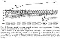 Рис. 8. Поперечный геологический разрез месторождения Мураднахлы