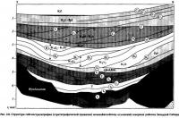Рве. 2.9. Структура сейсмостратиграфии мезокайноэойских отложений северных районов Западной Сибири