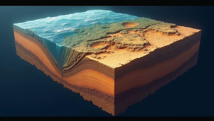 Структура и состав коры и верхней мантии под океаническим дном